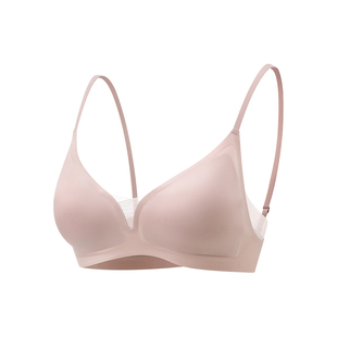 Sensory life内衣女三角杯深V性感软支撑聚拢无钢圈网纱文胸罩