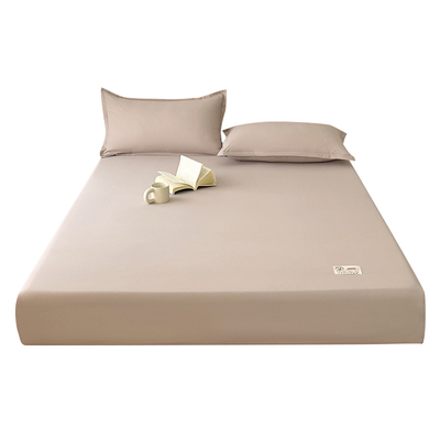 A类原棉床笠单件简约纯色全包围床套防滑床单席梦思保护罩三件套