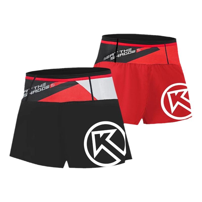 BIGK 大K官方旗舰店 速干越野4分无内衬短裤 户外运动训练 带腰包