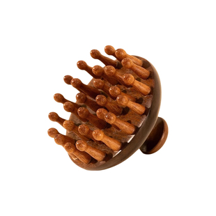 檀木圆盘按摩梳头部头皮经络疏通神器男士专用防头疗脱发养发梳子