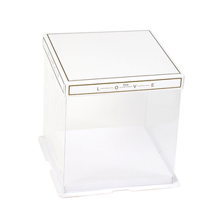 生日蛋糕盒透明包装盒4 6 8 10 12寸双层加高网红蛋糕盒包装盒子