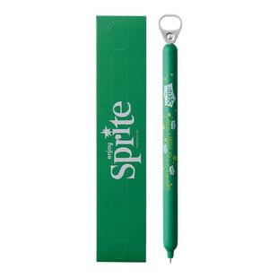 KACO雪碧联名冰柠畅爽 灵悦POPUP侧按式拉环笔黑0.5高颜值按动ins风学生书写刷题顺滑办公考研高颜值