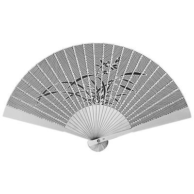 兰花镂空不锈钢古风折扇女生