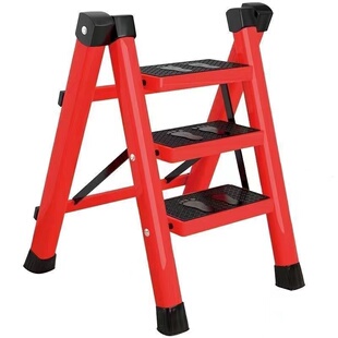 梯子家用折叠伸缩小型轻便三步梯凳多功能人字梯踏步爬梯收缩楼梯