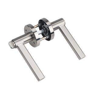 304不锈钢三杆式执手锁单舌卫生间室内门锁过道消防门门锁带钥匙