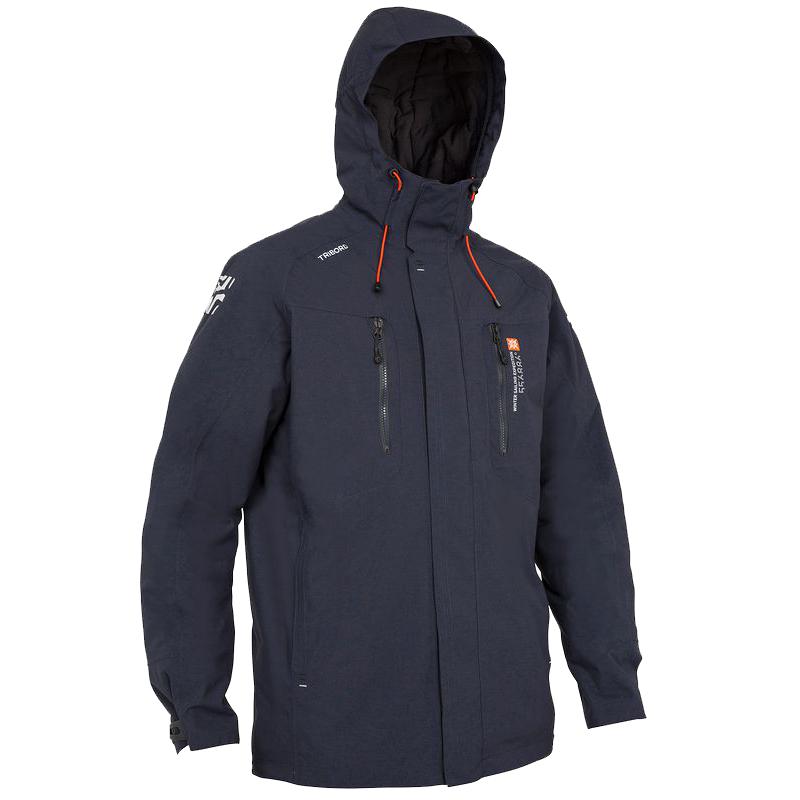 迪卡侬冲锋衣外套男加绒加厚防水秋冬季防寒户外防风帆船夹克IVB1