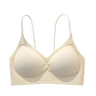 内衣女小胸显大固定杯无痕女士胸罩细肩带小胸显大美背露背文胸罩