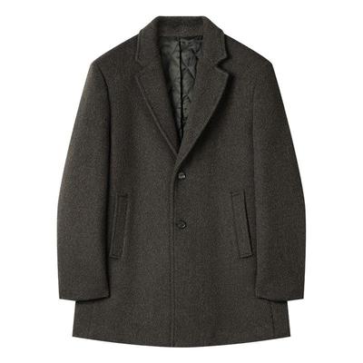 780g加厚重磅羊毛呢子大衣男士双色短款休闲保暖冬季行政风衣外套