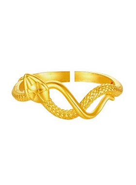 红色葫芦沙金戒指气质轻奢新中式复古宫廷风珐琅彩国潮百搭指环