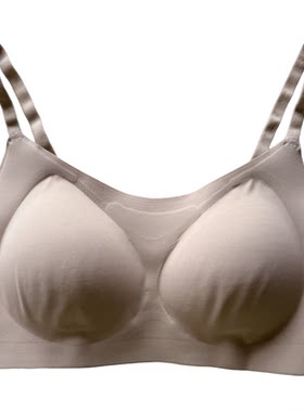 轻盈零感~内里桑蚕丝无钢圈云朵触感文胸女舒适无痕内衣聚拢胸罩