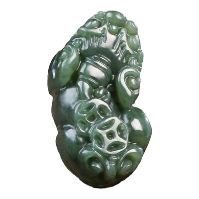 青玉貔貅吊坠项坠男款项链