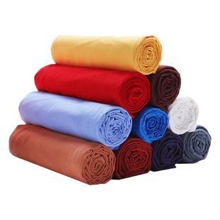 纯色水洗棉布料服装日韩风手工diy刺绣面料素色复古风唐装裤子