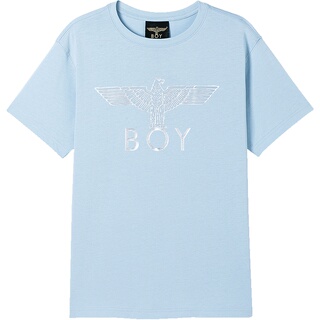 BOYLONDON暗黑罗盘夏情侣款鹰翼权杖印花哥特朋克T恤N01039
