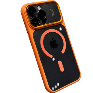 高级金属镜头适用iphone17e手机壳星宇橙透明磁吸新款17promax苹果保护壳全包防摔16pro相机键全包15不发黄14