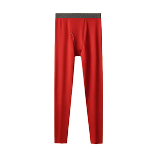 CarreKenbt红色本命年保暖裤男士桑蚕丝加厚德绒睡裤冬季羊毛棉裤