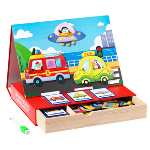 磁力拼图3到6岁儿童益智类磁性玩具积木2男孩4女孩宝宝幼儿园早教