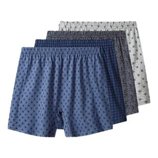 中老年人男士内裤爸爸纯棉全棉高腰平角爷爷老人短裤宽松裤头大码
