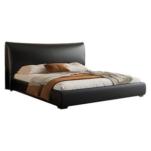 DDC意式极简香奈儿真皮床主卧双人床现代简约2米高箱床大气软包床