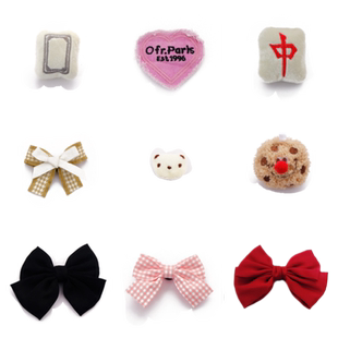 Mkop洞洞鞋配饰高级感鞋扣配件蝴蝶结麻将鞋花适配Crocs/Cross