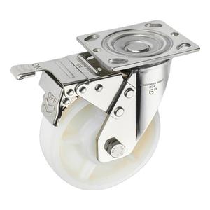 304不锈钢脚轮晾衣架万向轮1.5寸2寸3寸4寸尼龙镜面抛光防水防锈