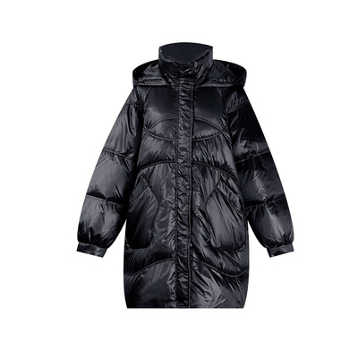 显瘦羽绒服保暖中长款连帽伊纳芙