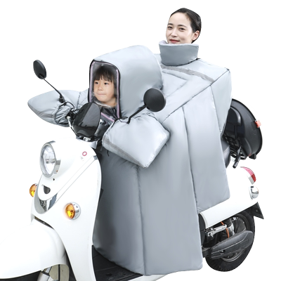 电动车挡风被春秋冬季加绒PU皮面