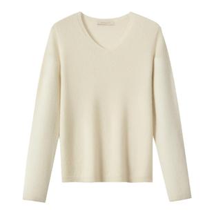 【100%山羊绒】春季新款纯色V领套衫洋气减龄保暖内搭女式羊绒衫