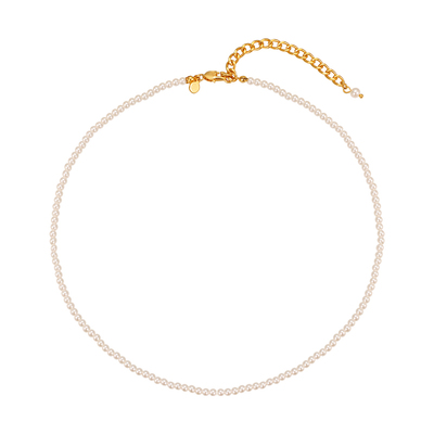 施家华子小米珠珍珠项链女