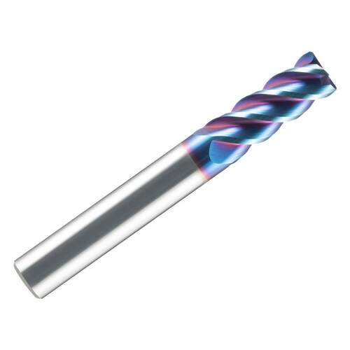 65度4刃钨钢铣刀圆鼻加长不锈钢专用铣刀硬料涂层R角牛鼻刀6mm