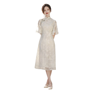 改良旗袍2026新款夏季年轻款少女日常可穿雪纺新中式奥黛连衣裙女