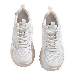 星期六8.5CM隐形内增高老爹鞋女网面透气轻便网鞋厚底小个子女鞋