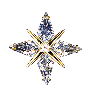 星光胸针镀真金高档精致徽章胸花衬衫领针扣男女西装配饰生日礼物