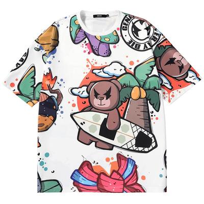 GENANX闪电潮牌满印太空棉T恤