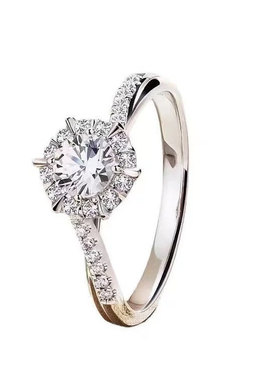 仿真莫桑钻开口可情侣对戒