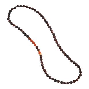 好运锦鲤印度小叶紫檀4mm双圈手串手链莲花999足金好运珠南红女款