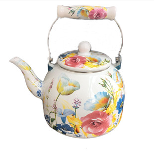 2.5L加厚搪瓷茶水壶珐琅烧水壶凉开水泡茶壶平底煤气灶电磁炉通用