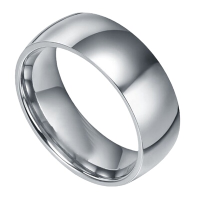 钛钢不掉色不氧化简约镜面指环