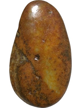 和田玉白玉虎皮籽料原石手把件