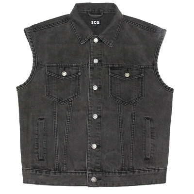 新款复古背心外套马甲牛仔夹克