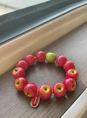小众个性创意仿真苹果手串苹果ins风手链送闺蜜朋友礼物手饰精致