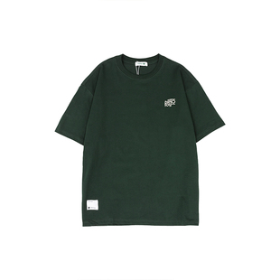 GOKIGA宫崎迦夏季重磅刺绣短袖T恤男 潮流宽松纯棉圆领体恤衫5523