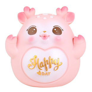 特大号小鹿存钱罐只进不出2026年新款大容量防摔储蓄罐女孩子礼物