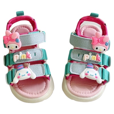 夏季露趾休闲女童卡通凉鞋