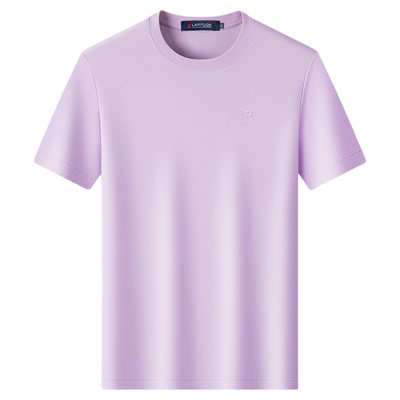 梦特娇双面丝光棉大码短袖T恤男