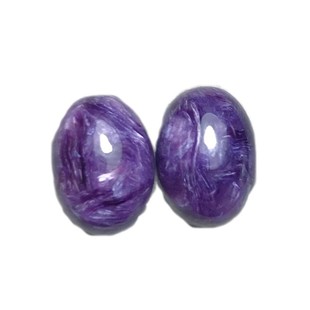 耳钉料!天然紫龙晶戒面裸石老矿料蛋面原石镶嵌绕线耳钉非舒俱来