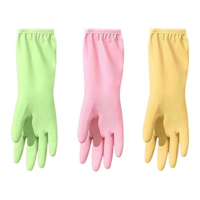 秋冬加绒洗碗手套家务厨房耐用型防水橡胶胶皮洗衣服加厚清洁刷碗