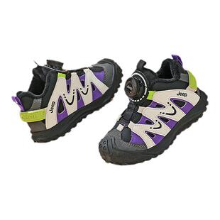 jeep童鞋儿童二棉鞋男女童冬季加绒运动鞋户外保暖软底宝宝棉鞋子