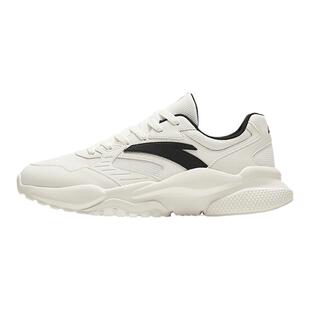 安踏男鞋白色复古休闲鞋春季2026新款官网旗舰网面透气软底运动鞋