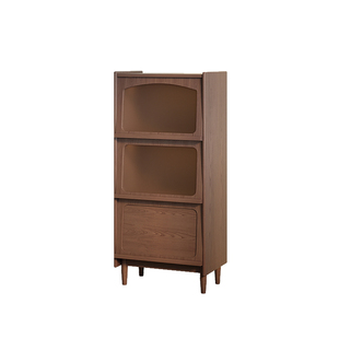 红林日记实木餐边柜靠墙一体斗柜书柜茶水收纳置物储物柜沙发边柜