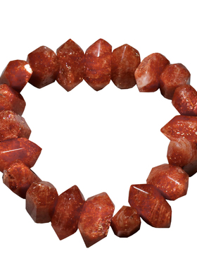 天然金太阳双尖手链饰品情侣款女